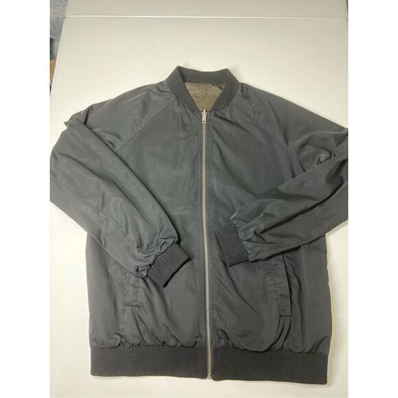 Double-sided Men’s Bomber Olive Green/Black Approximately Size M - Picture 5 of 11